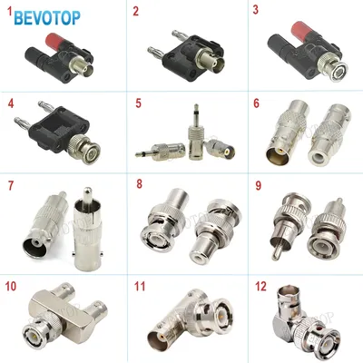 1Pcs/Lot BNC to RCA/Banana/3.5mm/BNC Male/Female Connector for AV TV Video Audio Wifi Antenna Banana-J to BNC-K RF Coaxi Adapter