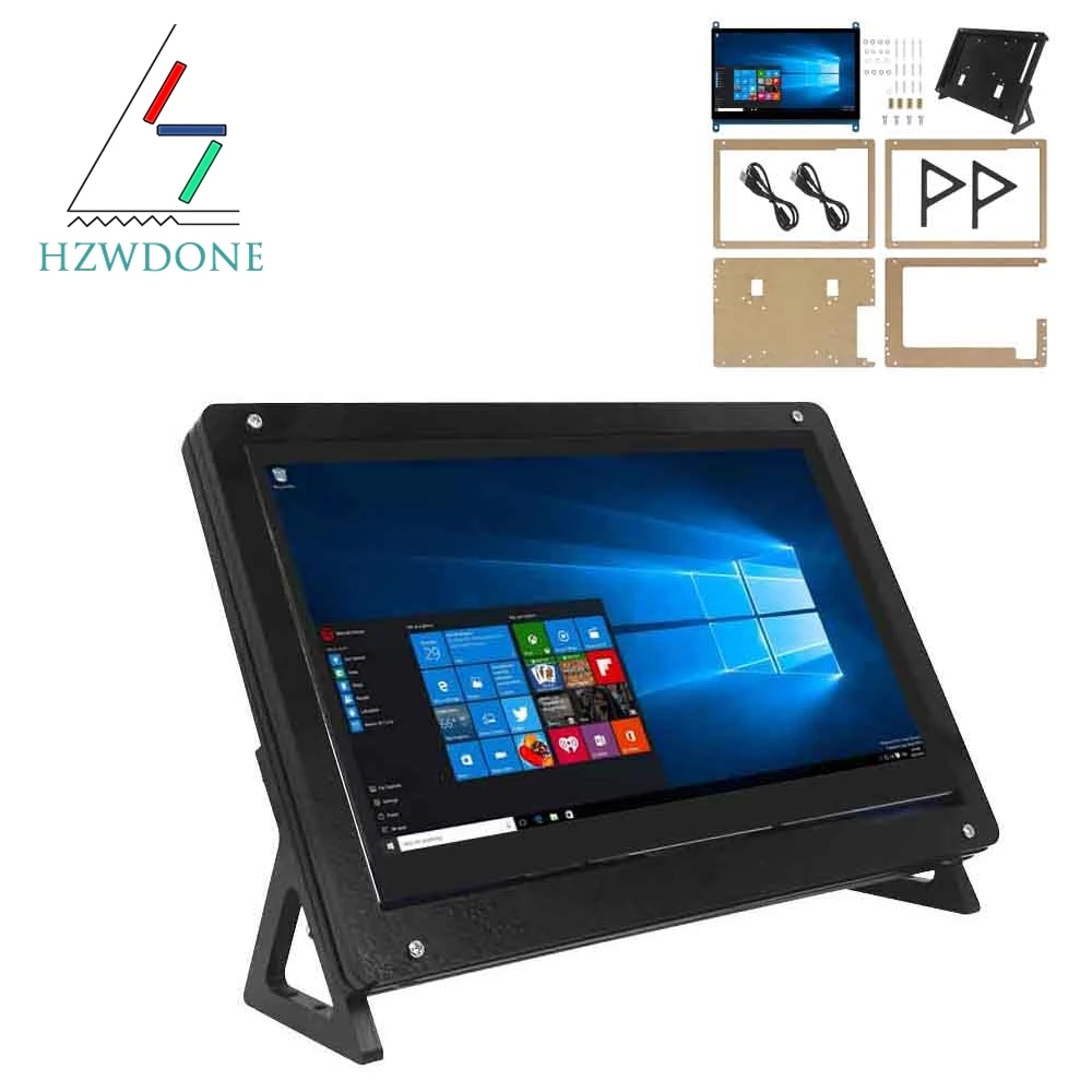 Display LCD da 7 pollici Touch screen compatibile HDMI Risoluzione 1024x600 Sistemi di supporto touch screen capacitivo per Raspberry Pi/PC