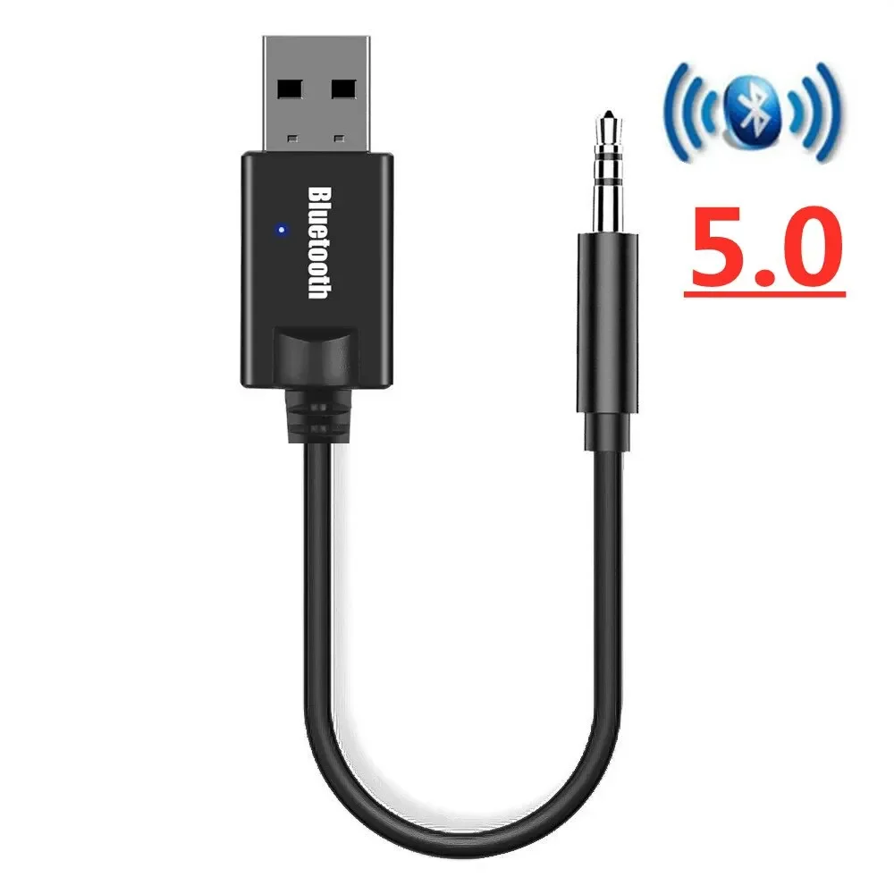 Bluetooth 5.0 Ricevitore Audio Kit Per Auto 3.5MM 3.5 Jack AUX Auto Stereo Musica USB Dongle Adattatore Wireless per Amplificatore Altoparlante Per Auto