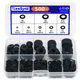 500 PZ 8 Formati M2-M10 Rondelle Piatte In Nylon Nero Assortimento kit M2 M2.5 M3 M4 M5 M6 M8 M10 Aereo Distanziatore Anello Guarnizione Isolante