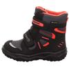 Klettboot SUPERFIT "HUSKY WMS: mittel", Kinder, Gr. 27, schwarz (schwarz, rot), Textil, casual, Schuhe, Winterstiefel mit zwei Klettverschlüssen, Größenschablone zum Download