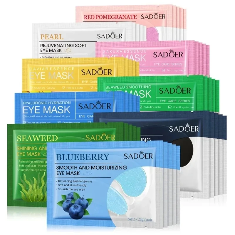 10 Paar SADOER Crystal Collagen Augenmaske Anti Augenringe Entfernung Augen Taschen Feuchtigkeitsspendende Straffende Augenklappen Augen Hautpflege Image