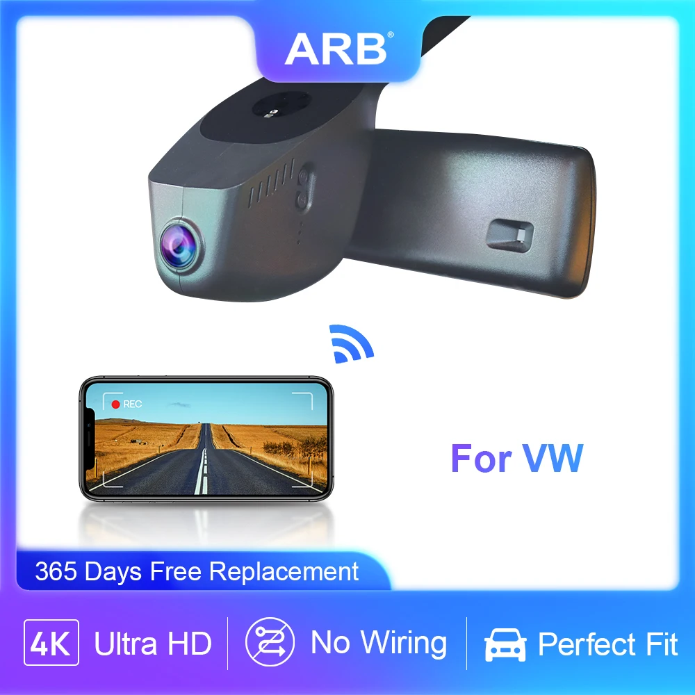 Dashcam für VW Volkswagen Seat Tiguan Touran Passat Polo Jetta Golf Caddy Taigo, ARB 4K Dashcam, Auto-Videorecorder Image