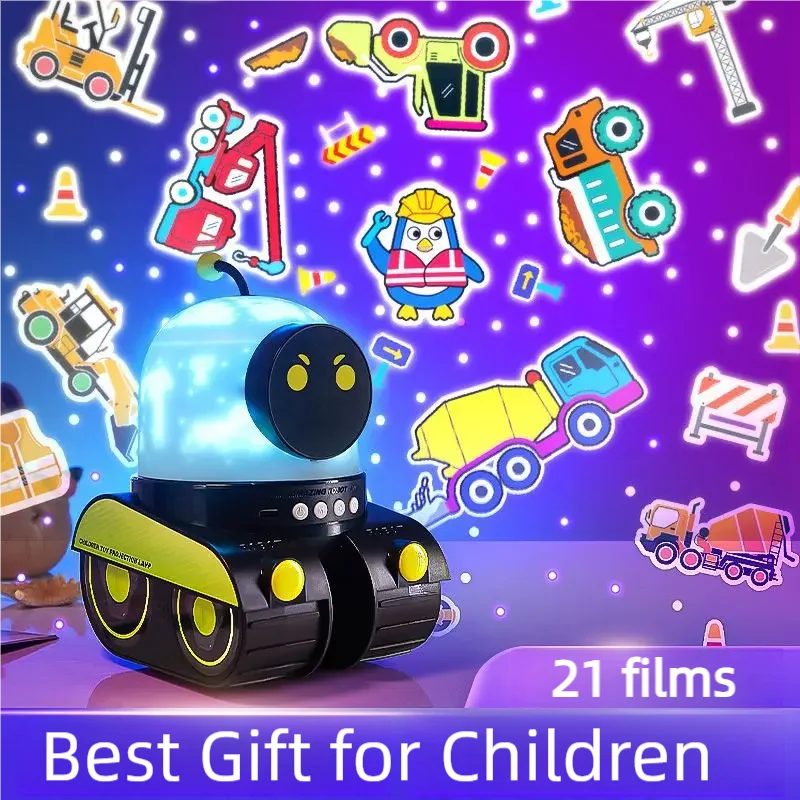Roboter Sternen himmel Projektor Nachtlicht mit Bluetooth-Lautsprecher USB wiederauf ladbar drehen LED Lampe bunte Stern Baby Geschenk