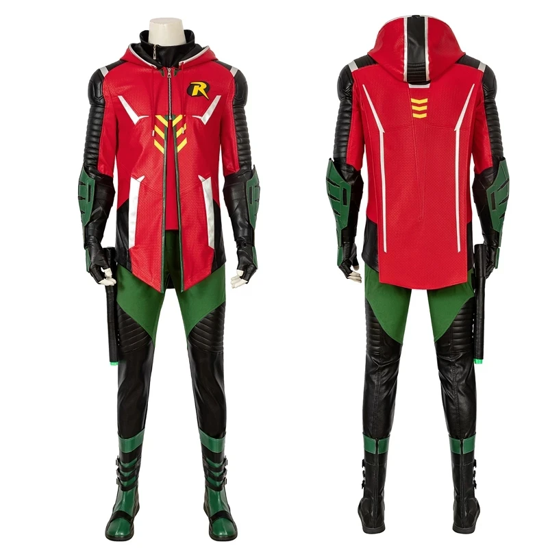 Erwachsene Superheld Robin Kostüm Halloween Outfit Spiel Gotham Knights Cosplay Kostüm für Männer Anzug Jacke Image