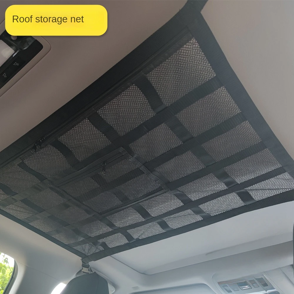 Universal Auto Innen Dach Lagerung Organizer Tasche Auto Liefert Lagerung Mesh Tasche Polyester Schwarz Auto Rücksitz Organizer