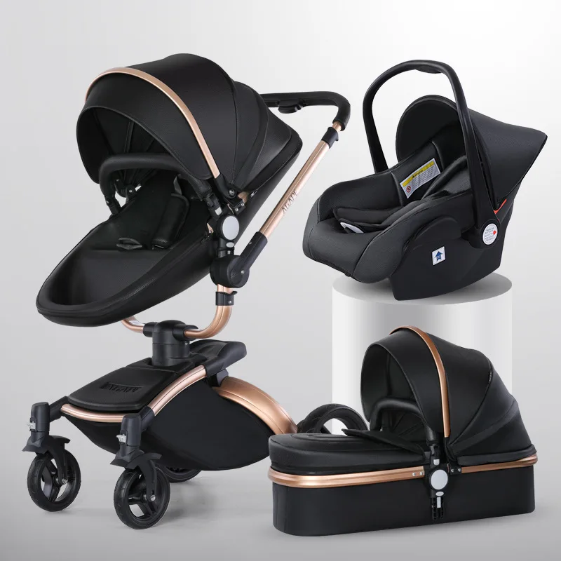 2025 Luxus-Kinderwagen 3-in-1-Kinderwagen für Neugeborene, Baby-Autowagen, Muscheltyp, Kinderwagen, hochwertiger Kinderwagen, hohe Landschaft