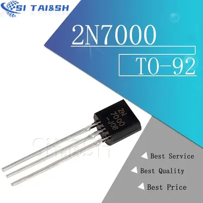 (20 Stück) 100 % neuer 2N7000 Kleinsignal-MOSFET 200 mA, 60 Volt N-Kanal-Transistor TO-92 TO92 IC Image