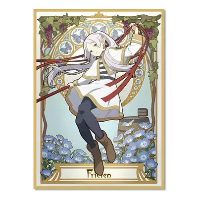 60 Stück 67 x 92 mm Kunst-Anime-Kartenhüllen, Top-Loading, Brettspiel-Kartenhüllen, Schutz für TCG/PTCG/PKM (Frieren) Image