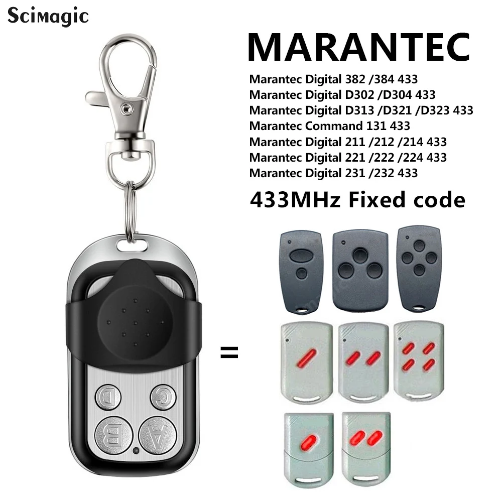 Fernbedienung für Marantec 433MHz Replikator MARANTEC Digital 382 384 D302 D304 D313 D321 211 212 214 Comfort 220 250 Öffner Image