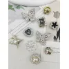 10PCS Schuh Charms ABS Zubehör Dekorationen Schöne Diy Royallty Stern Clog Schnalle Luxus Ins Stil