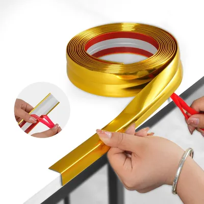 1 m/Rolle, mehrfarbig, selbstklebendes Wandband, Schutzverkleidung, Wandeckenschutz, Kantenstab, Zierleiste, Fenster, Tische, Arbeitsplatte Image