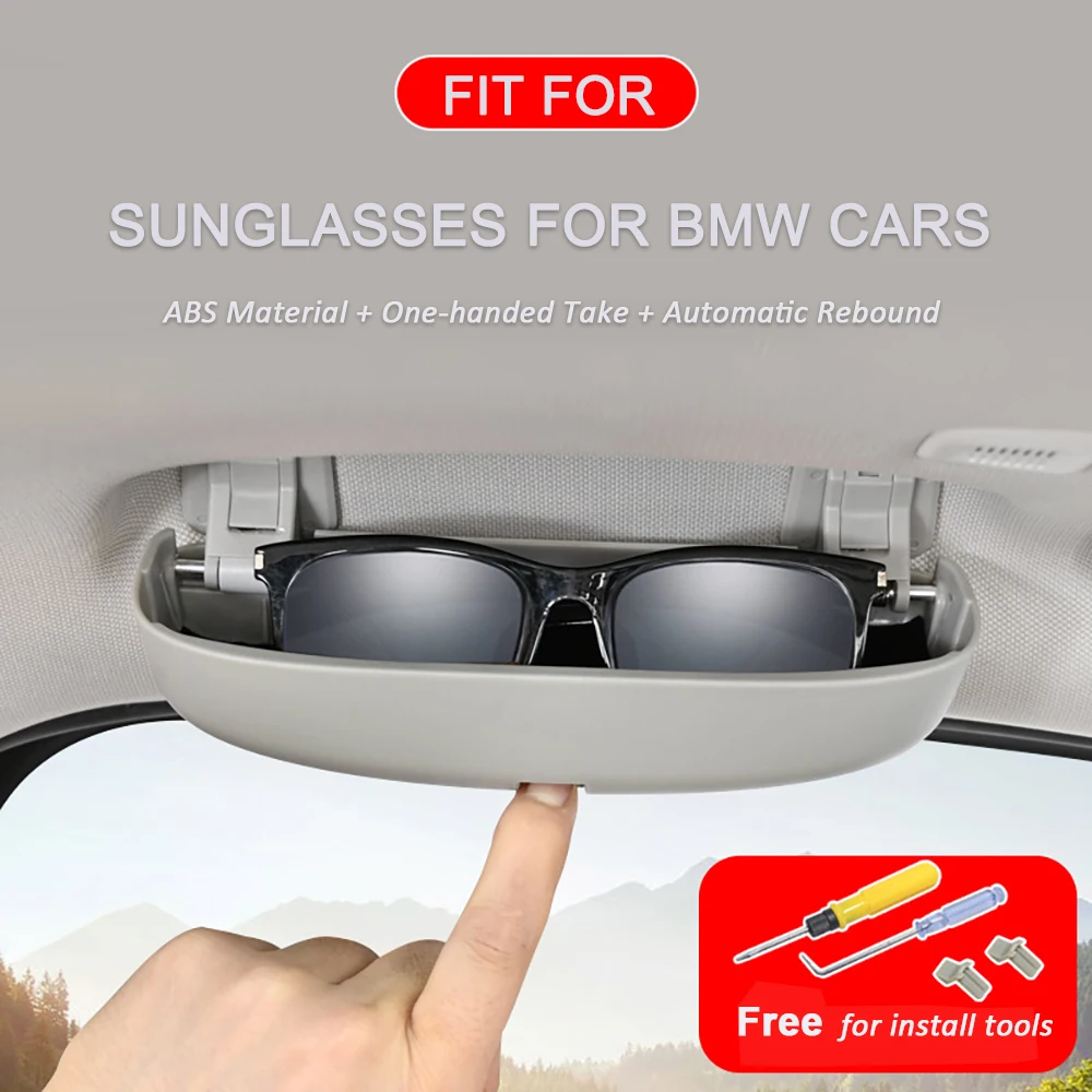 Neues auto sonnenbrillen halter sonnenbrillen box brillen etui für bmw x1 f48 x3 f25 x5 g05 f10 f11 f20 i3 zubehör Image