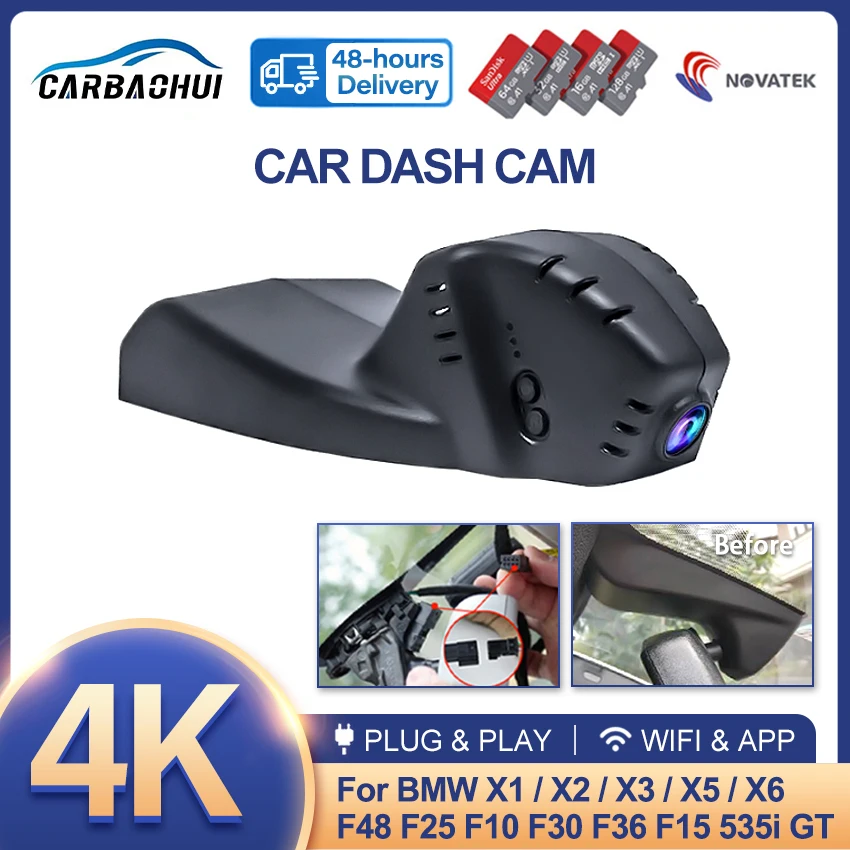 Stecker und Spielen Wifi Dash Cam Auto DVR Kamera Für BMW F07 F10 F11 F15 F16 F20 F21 F25 F26 F30 F31 F32 F36 F45 F48 F80 F82 2013-2022 Image