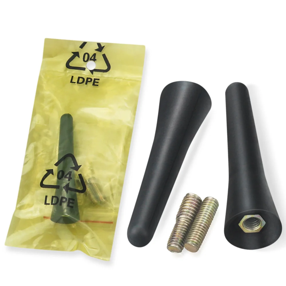 2,6 Zoll Universal Auto Radio Antenne Pol Gummi Mini Kurze Empfänger Pol FM AM Dach Montieren Auto Antenne Schrauben Auto Zubehör werkzeug Image