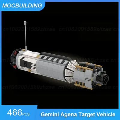 Moc Bausteine Gemini Agena Ziel Fahrzeug Mini Maßstab Modell Raum pädagogische Montage Ziegel Display Spielzeug Geschenke 466pcs Image