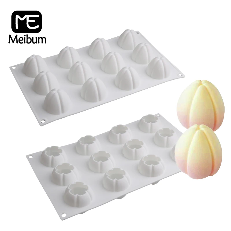 Meibum 12 Kavität Tulpe Knospe Design Silikon Kuchen formen Lebensmittel qualität Mousse Form Party Dessert Back geschirr Küche Gebäck Backwerk zeuge Image