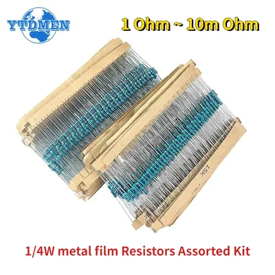 1500 Stück 1/4 W Metallschichtwiderstände, sortiertes Kit, 75 Werte, 1 Ohm ~ 10 m Ohm, Widerstand, 1 Image