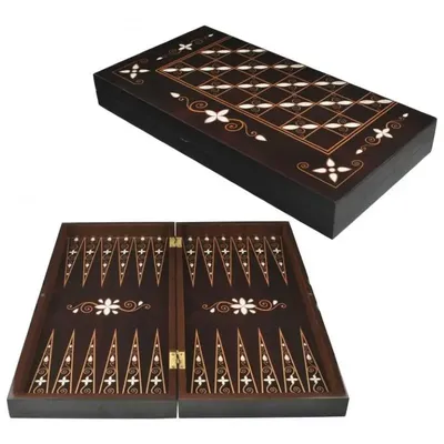 Orient Luxus Hohe Qualität Holz Klapp Große Backgammon Schach Set Checkers Zugluft Türkische Ahorn Image