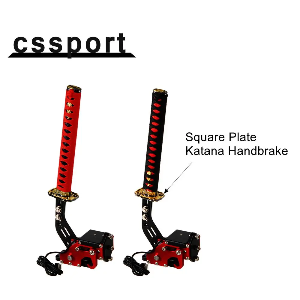 PC USB Katana Handbremse 15 26CM Quadratische Platte Samurai Schwert Peripheren SIM Racing Spiel Für G25/27/29 T300 t500 Rot Image