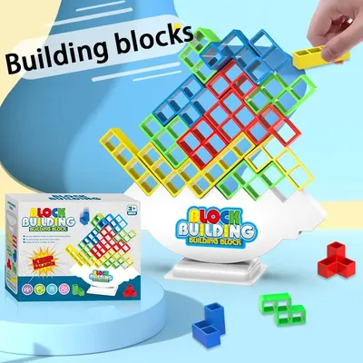 1 Satz 16 stücke-32 stücke Balance Pile Tabletop-Spiel für Familie und Freunde-interaktives Eltern-Kind-Puzzle-Bau spielzeug Image