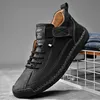 Hand gefertigte atmungsaktive Leder Herren schuhe Herren Freizeit schuhe bequeme Herren Walking Sneakers Luxusmarke Boots schuhe plus Größe 38-48