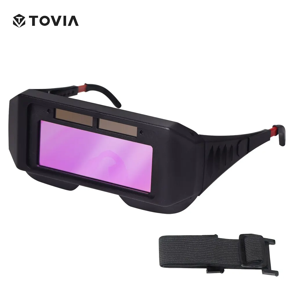 Solarbetriebener Schweißhelm, automatische Verdunkelung, Schweißbrille, LCD-Schweißerbrille für WIG, MIG, MMA, Plasma-Schweißerbrille Image