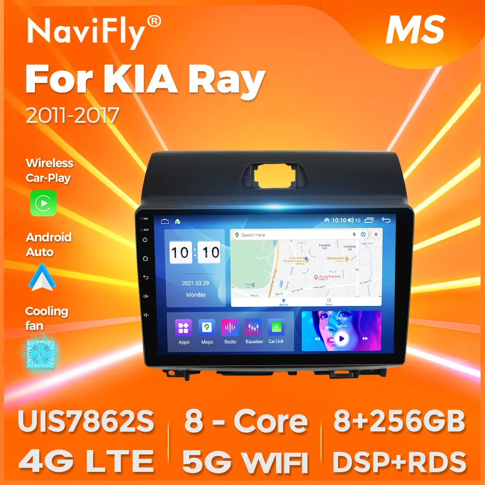 Navifly 7862S Android Alle In Einem Auto Intelligente Systeme Für KIA Ray 2011-2017 Multimedia Player GPS BT Carplay auto Stereo 2Din Image