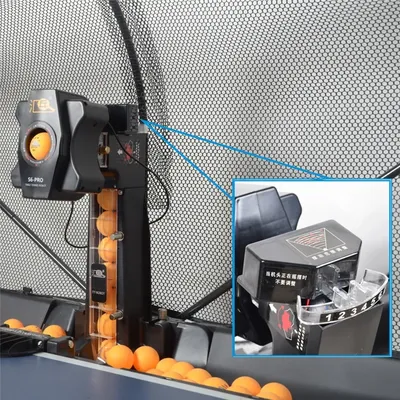 HUIPANG S6-PRO Tischtennisroboter/Maschine, einfach zu montierende Waren zum Üben, multifunktionale Recyclingbälle Image