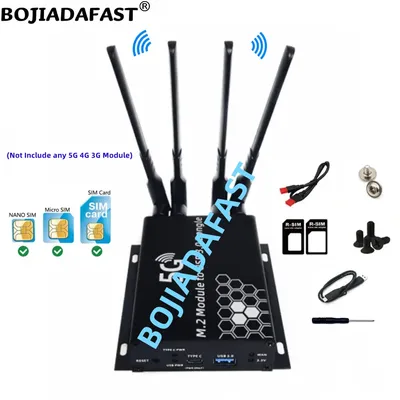 USB 3.0-Anschluss NGFF M2 Key-B Wireless-Adapter SIM-Kartensteckplatz 4 Antennen Schutzhülle für 5G 4G LTE GSM WWAN-Modemmodul Image
