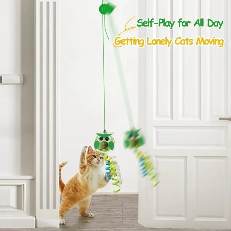 Katze lustiges Spielzeug interaktive Tür hängen Katzen spielzeug versenkbare Tür hängen Tiers pielzeug für Katzen, um Jagd sport drinnen zu spielen Image