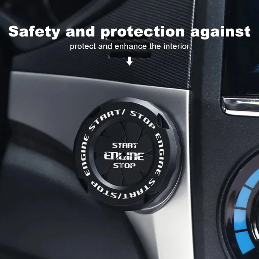 Auto Motor Start Stopp Schalter Knopf Abdeckung Zündung Anti-Kratz schutz dekorative Aufkleber für Autozubehör Gift Fledermäuse Image