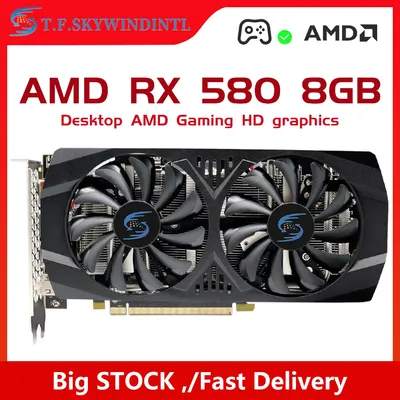 RX 580 8GB 2048SP Gaming Grafikkarte Radeon GPU RX580 Serie placa de video Desktop-Gaming-Computer GPU
