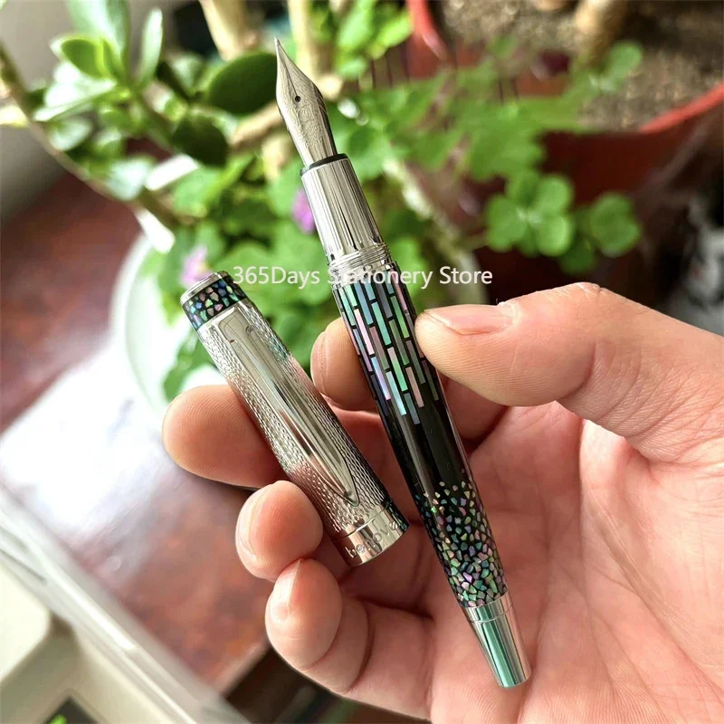 Benovel Perlmutt-Füllfederhalter, Schmidt-Feder, Bohai Bay, Perlmutt-Füllfederhalter, mikromatischer Stifthalter, Schreib-Geschenkstift Image