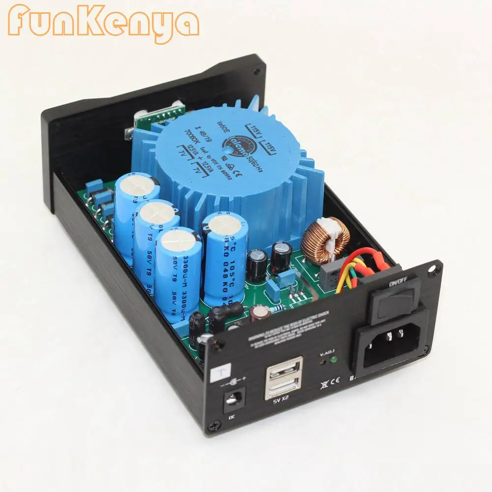 Neue SUPER 3,5 EIN Dual USB Output Low Noise Geregelte USB 25W Linear Netzteil 5V NETZTEIL Image