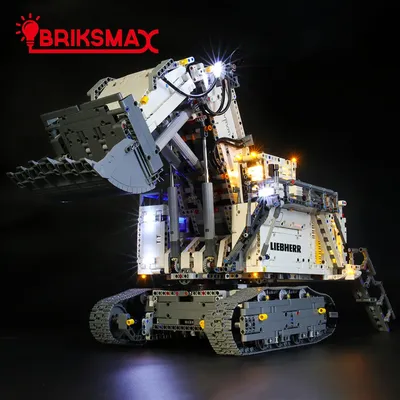 Briksmax led light kits für 42100 liebherr r 9800 bagger bausteine set (modell nicht eingesetzt)