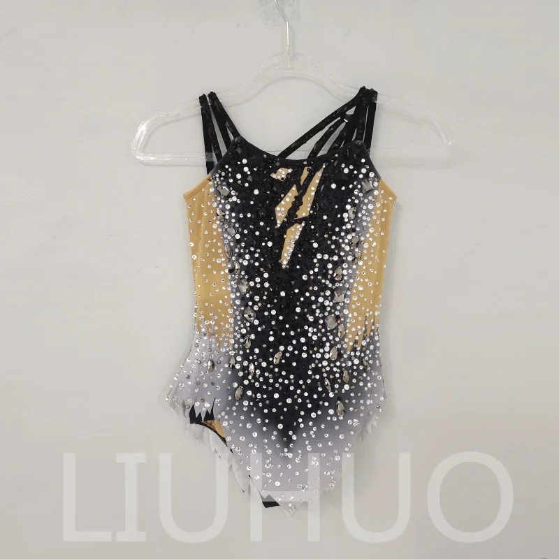 LIUHUO Rhythmische Gymnastik-Trikot, wettbewerbsfähige Cheerleading-Performance für Kinder BD7140 Image