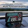 G12 gps hud digitaler tacho plug and play für alle autos große schrift kmh mph kilometer kilometer