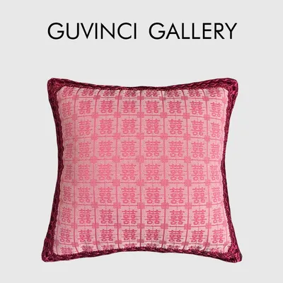 Guvinci gg Stil doppelte Glück Buchstaben Jacquard Kissen bezug romantische Französisch dekorative Image