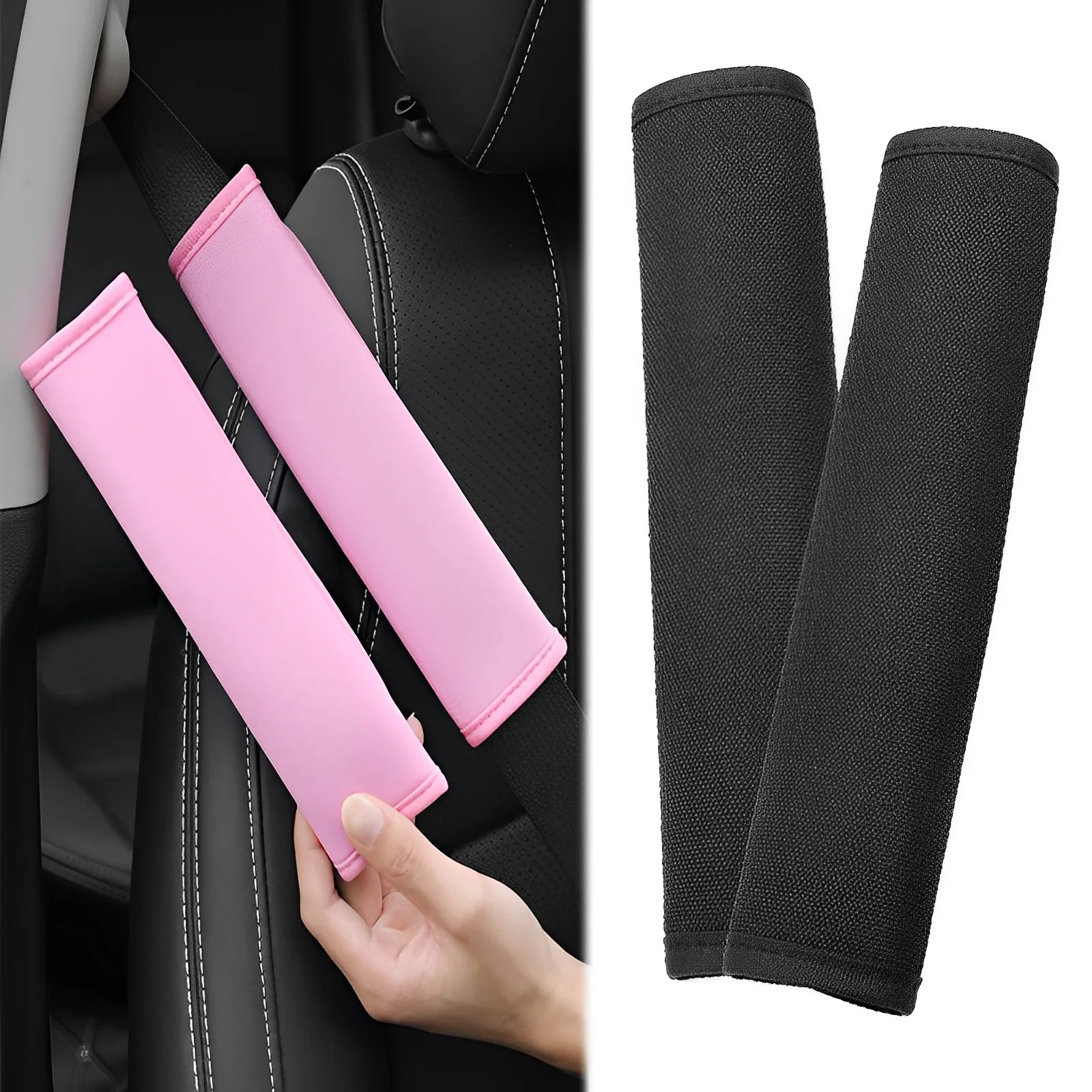 2 Stück Autos icherheit Sicherheits gurt Abdeckung Sicherheits gurt Schulter abdeckung atmungsaktiver Schutz Schulter gurt Pad Auto Styling Autozubehör Image