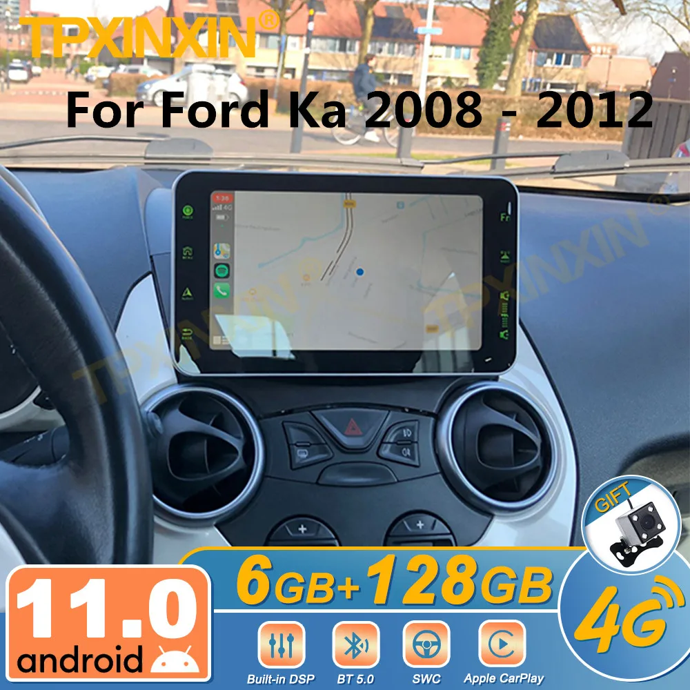 Für Ford Ka 2008 - 2012 Android Auto Radio 2Din Stereo Empfänger Autoradio Multimedia Player GPS Navi Einheit Bildschirm Image