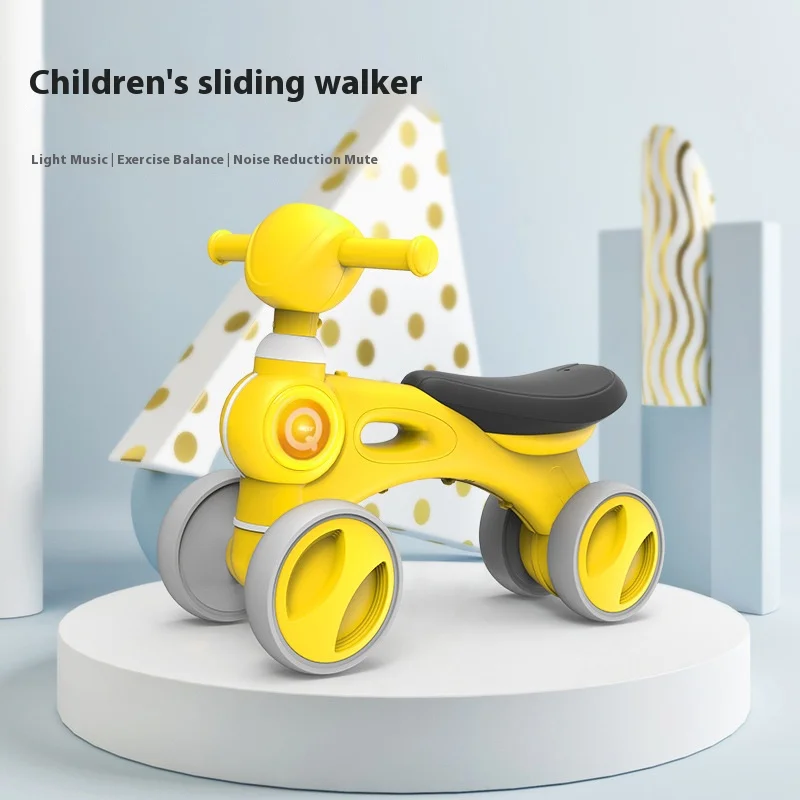 Kinder Walking Bike Indoor Baby sensorisches Training Schiebe auto mit Lichtern Musik Balance Twist ing Walking Scooter Spielzeug für Kinder