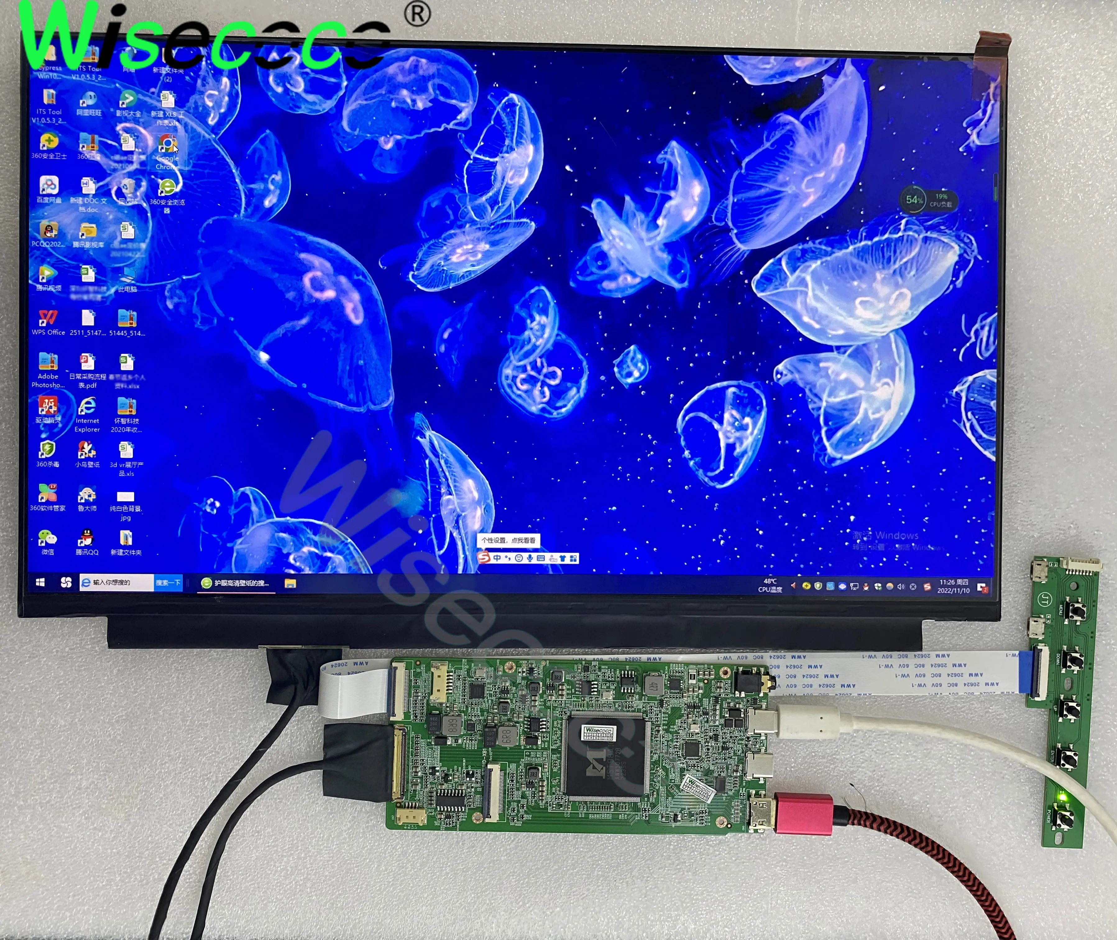 Wisecoco 15,6 Zoll 4k LCD-Display 3840x2160 Touchscreen Laptop Himbeer Pi Gaming Panel Typ C Treiber platine Image