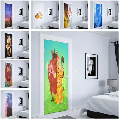Disney Classic Animation Film der König der Löwen Tür Aufkleber Kunst Dekoration Home Kindergarten Image