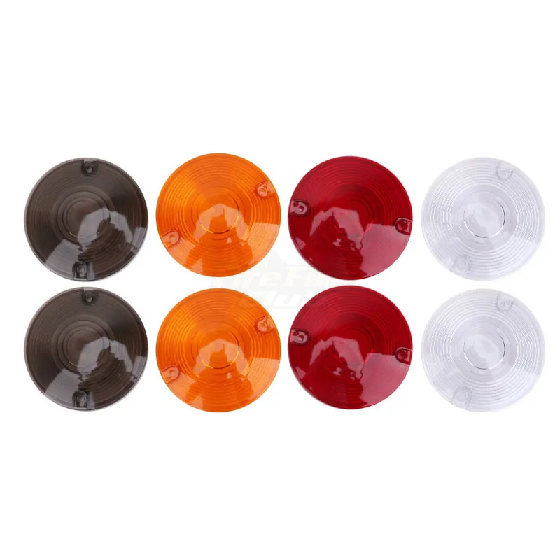 Motorrad 2 Stück Rauch klar orange rot Blinker Licht Linsen abdeckung für Harley Davidson Touring Electra Glides Road King Flht Image