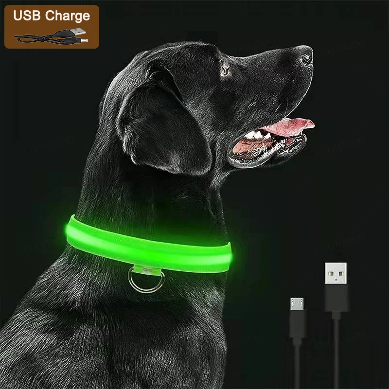 3 modi Hund Leuchtende Ladung Kragen Led USB Katze Hunde Halsbänder Abnehmbare Nacht Led Glow Hund Verlust Prävention Kragen Haustier zubehör Image