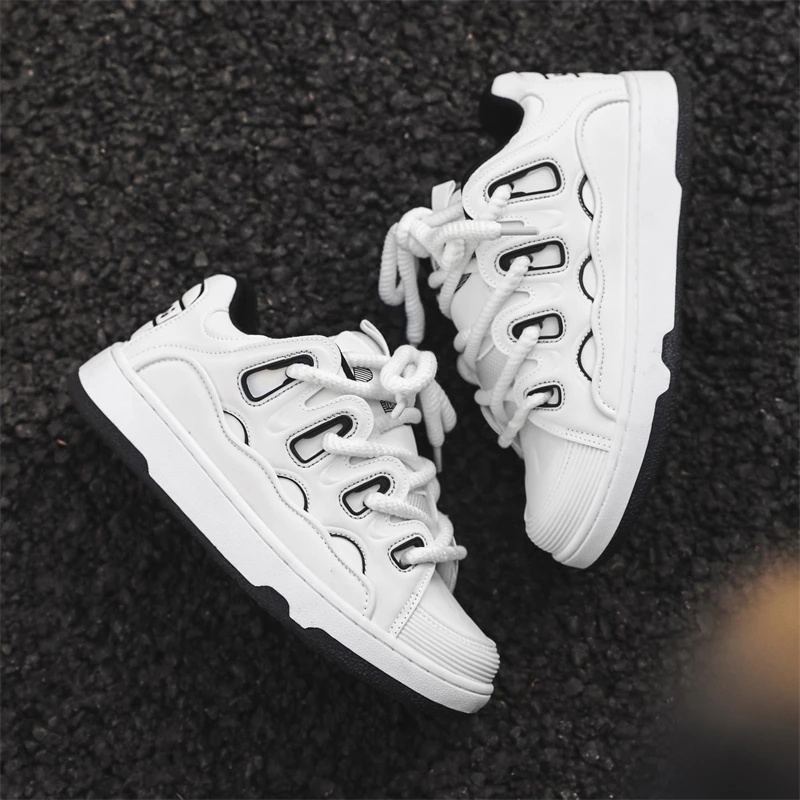 Neue Design Frauen Männer Brot Schuhe Breite Sohle Paare Unisex Chunky Turnschuhe Hip Hop Sport Schuhe 36-44