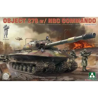 Takom 2188 1/35 Objekt 279 w/nbc Kommando Kunststoff Modell Kit Image