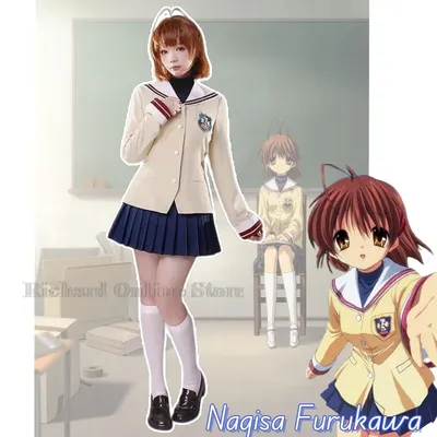 Nagisa Furukawa Cosplay Anime CLANNAD Kostüm Fujibayashi Kyou Schuluniformen Kleid Rock Anzug Spiel Schuluniform JK Cos Image