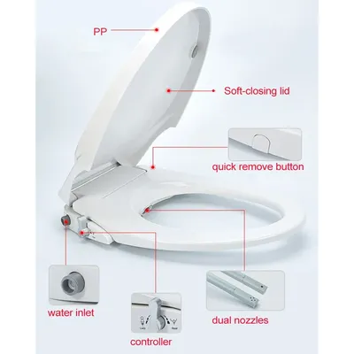WETIPS Non Electric Bidet Toilet Seat Smart Toilet Lid Tapa Inodoro Inteligente Tapa Lunettes de Toilette Smart Toilet Seat